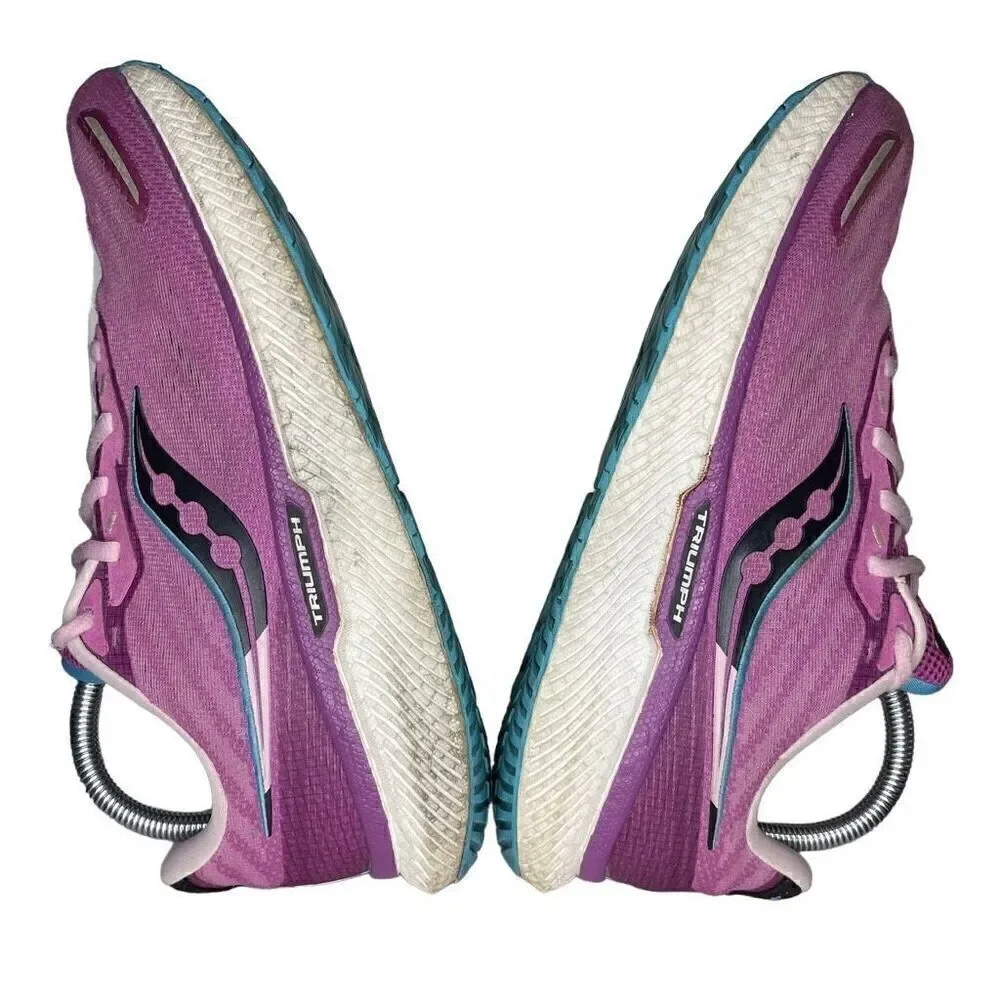 Saucony Womens Triumph 19 S10678-20 Purple Running Shoes Sneakers Size 9.5